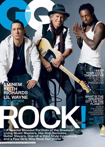 Eminem, Lil Wayne and Keith Richards GQ Cover