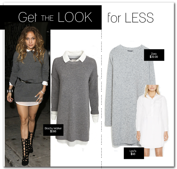 jennifer lopez sweater dress