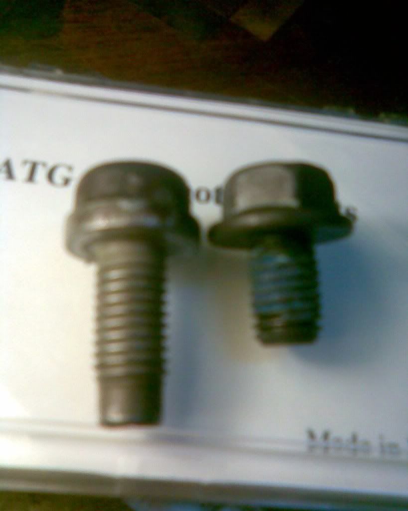 1st- the bolts - OEM Hex socket and longer, new bolts are shorter ...