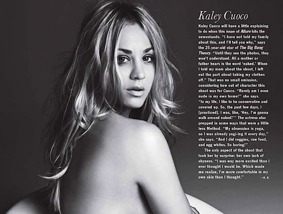 Kaley Cuoco nude in Allure see her ass get grabbed here