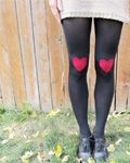 DIY: Heart Knee Patched Tights