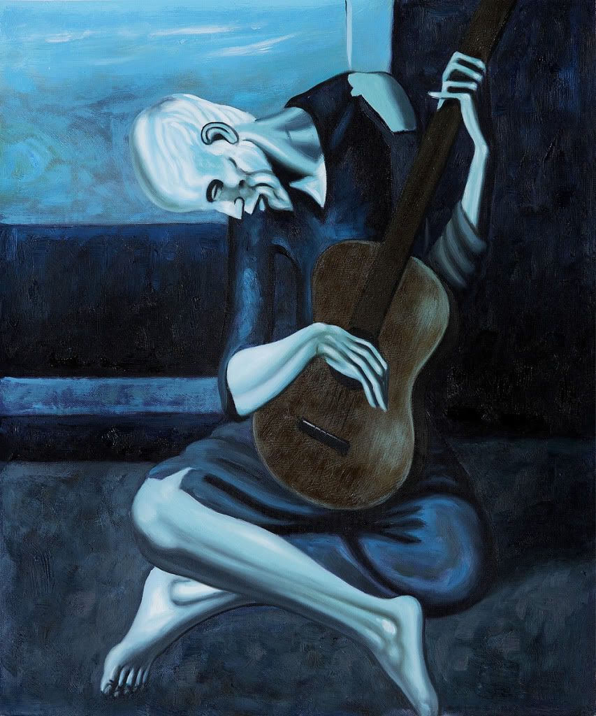 picasso guitarist painting