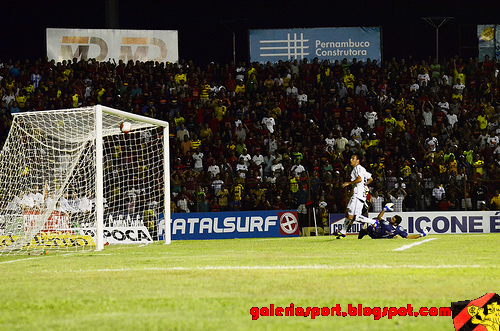 Momento de gol do Sport contra o ASA