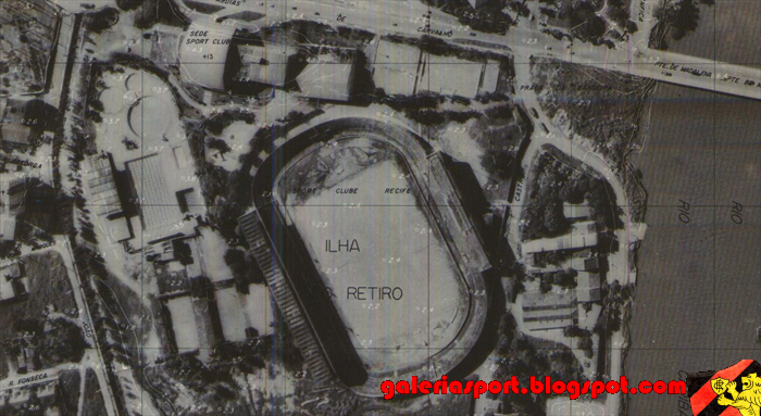 Foto A&eacute;rea da Ilha do Retiro (1974), Fonte: Futuro Sport Recife