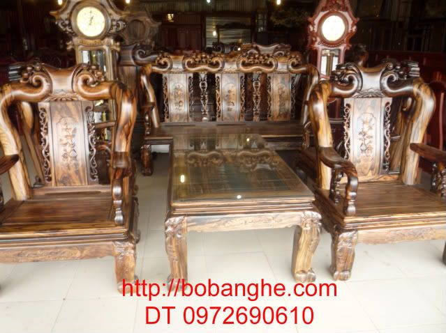 Đồ gỗ cao cấp Bộ bàn ghế Minh Quốc Đào gỗ mun GM05