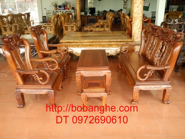 Bộ bàn ghế gỗ gụ Minh Quốc MG01