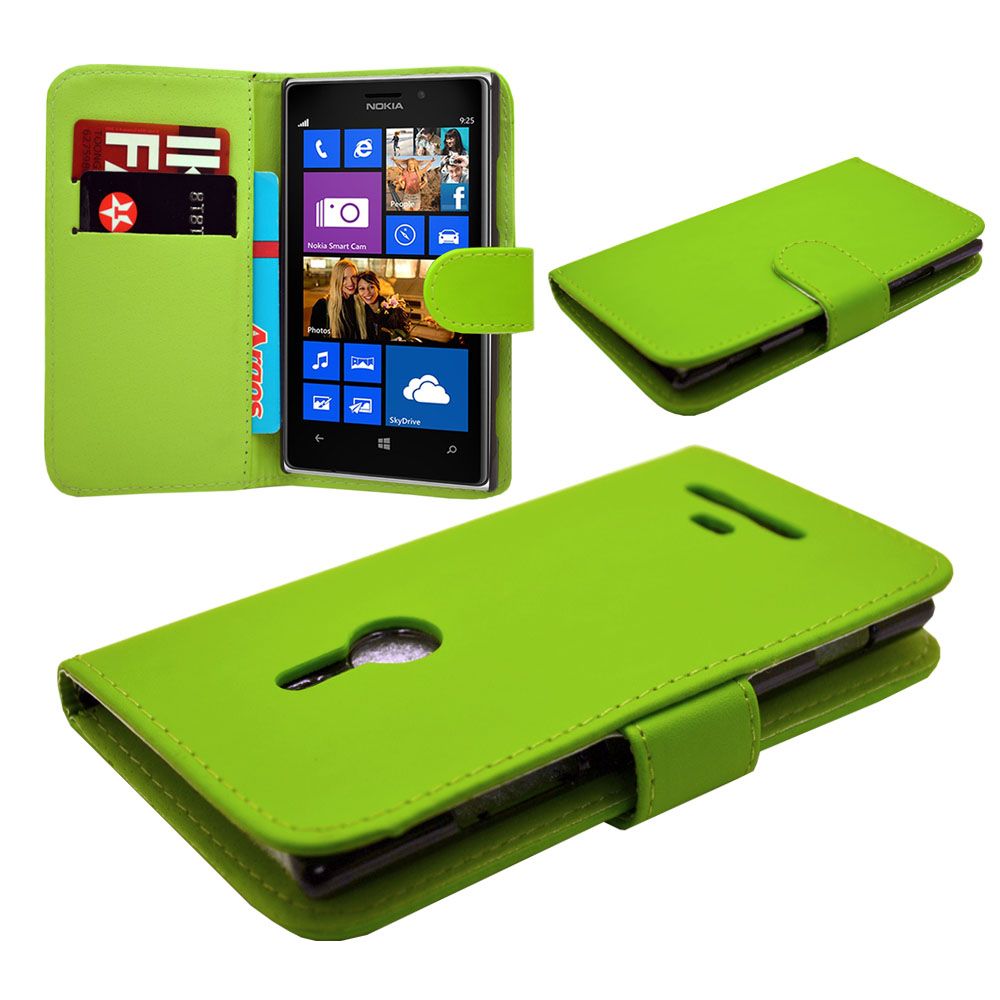NEW 6 COLOUR WALLET BOOK FLIP MOBILE PHONE CASE COVER FOR NOKIA LUMIA