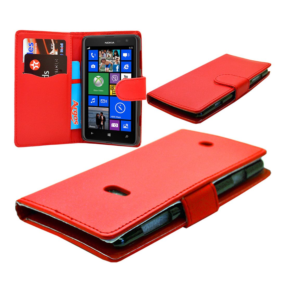 Colour Pu Leather Wallet Book Flip Phone Case Cover For Nokia Lumia