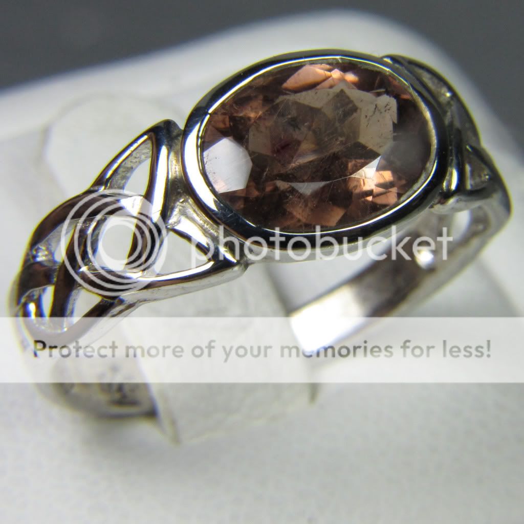 33g RARE NATURAL OVAL BROWN TOURMALINE RING  