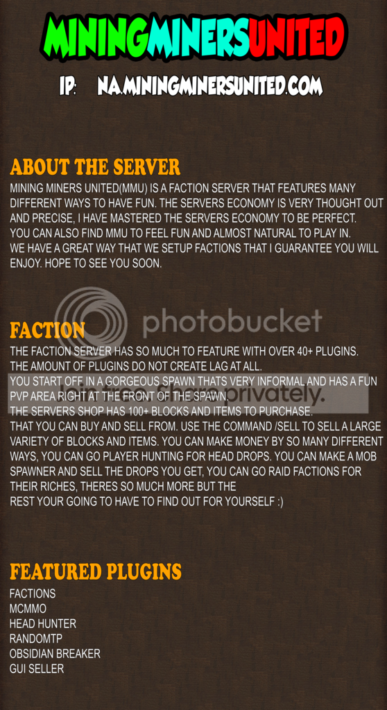 Mining Miners United Minecraft Server