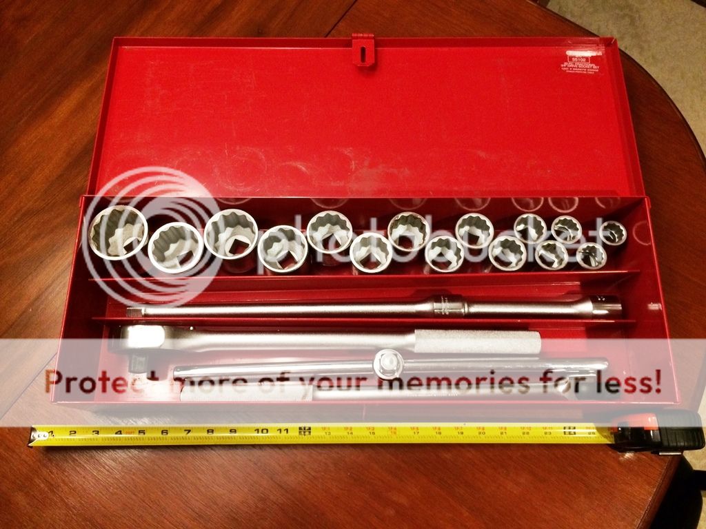 PROTO Professional 3/4" Drive SAE Socket Wrench 20 pc Set