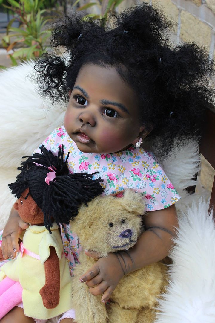 Reborn Big Baby Doll Toddler AA Ethnic Black Tippi By Artist Katie ...