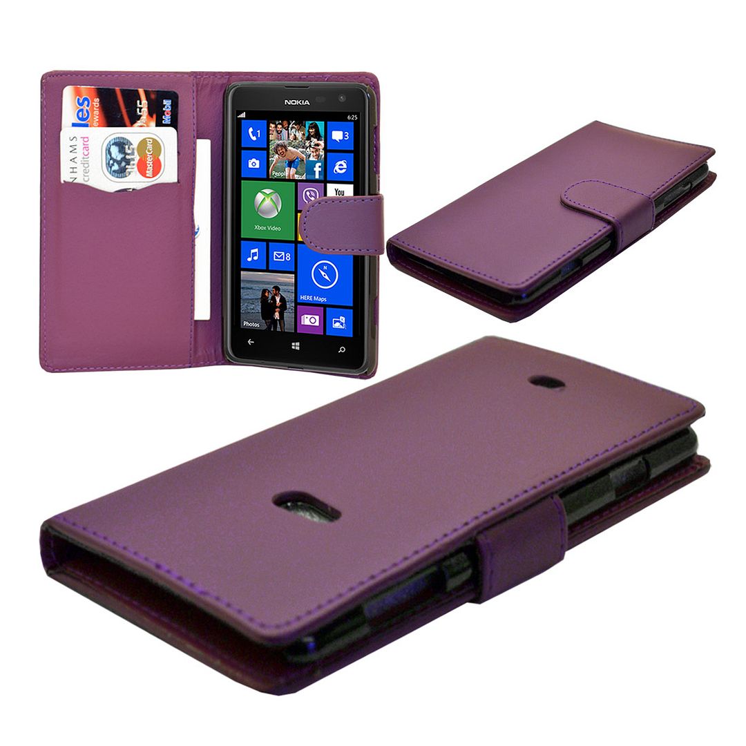 7 COLOUR PU LEATHER WALLET BOOK FLIP PHONE CASE COVER FOR NOKIA LUMIA ...